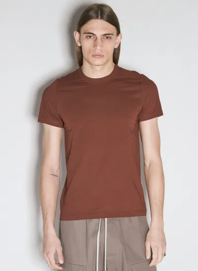 Rick Owens Short Level T-shirt In Brown