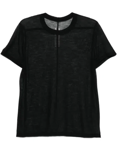 Rick Owens Short Level T T-shirt In Black