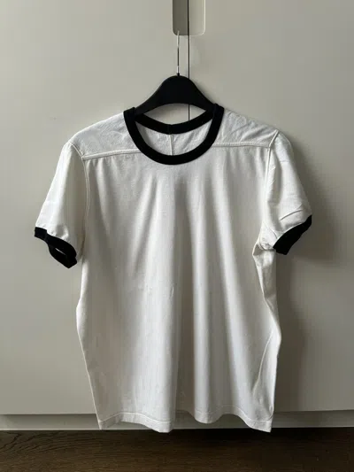 Pre-owned Rick Owens Short Levels T Shirt In White