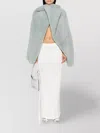 Rick Owens Short Masto Cape With Faux Fur Texture In White
