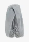 Rick Owens Short Masto Shearling Cape Women In Blue