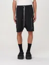 Rick Owens Bermuda Shorts With Elastic Waistband And Zipper Accents In Black