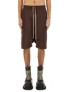 Rick Owens Rick S Pods Shorts In Brown