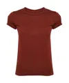 Rick Owens Woman T-shirt Brick Size 12 Cotton In Burgundy