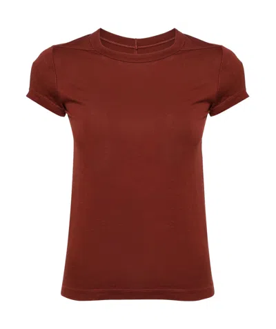 Rick Owens Short-sleeve Cotton T-shirt In Red