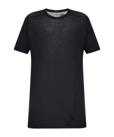 Rick Owens Short Sleeve Crewneck T-shirt In Black