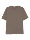 Rick Owens Short-sleeve Organic-cotton T-shirt In Gray