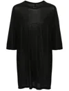 Rick Owens Oversized Short Sleeve T-shirt In Black