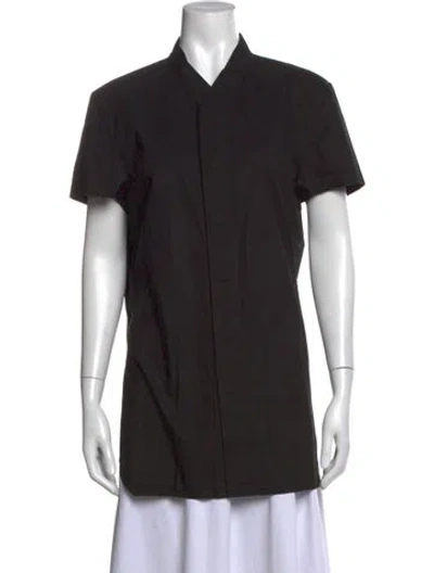 Pre-owned Rick Owens Short Sleeve Top In Black