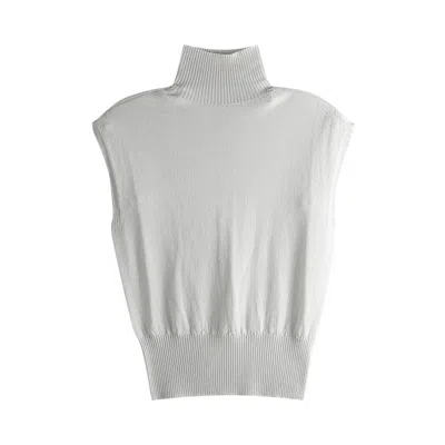 Pre-owned Rick Owens Short-sleeve Turtle Top 'pearl' | White | Women's Size S