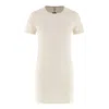Rick Owens Short-sleeved Crewneck T-shirt In Beige