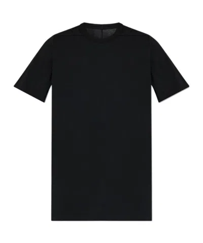 Rick Owens Short Sleeved Crewneck T-shirt In Black
