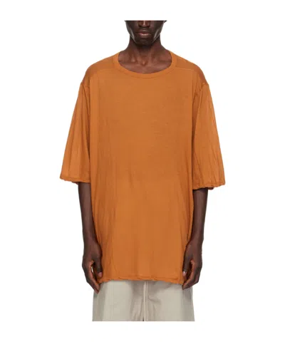 Rick Owens Orange Crewneck T-shirt In 53 Clay