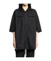 Rick Owens Oversized Short-sleeve Shirt In Black
