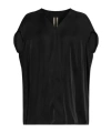 Rick Owens Floating Washed Charmeuse Top In Black