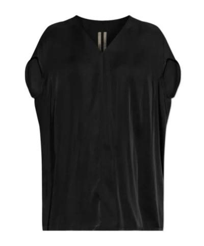 Rick Owens Short-sleeved Shirt In Black