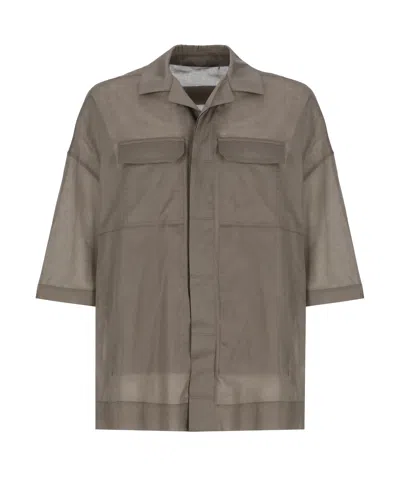 Rick Owens Short-sleeved Shirt In Gray