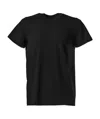 Rick Owens Ribbed Crew-neck Cotton T-shirt With Short Sleeves In Black