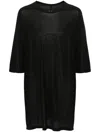 Rick Owens Oversized Short Sleeve T-shirt In Black