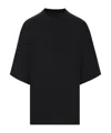 Rick Owens Relaxed Fit Oversized T-shirt With Classic Crew Neckline In Black