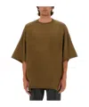 Rick Owens Cotton Jersey T-shirt In Brown