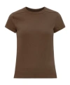 Rick Owens Cropped Level T-shirt In Brown