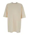 Rick Owens Jumbo White Round Neck T-shirt In Cotton Man In Nude