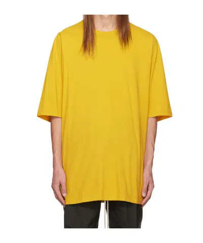 Rick Owens Yellow Porterville Jumbo T-shirt In 12 Lemon