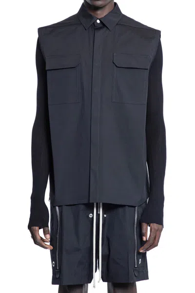 Rick Owens Short Sleeves In Black