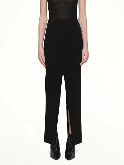 Rick Owens Short Sliced Skirt In Black