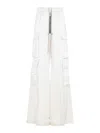 Rick Owens Dinge White Acetate Cargobelas Pants