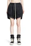 Rick Owens Black Porterville Blister Leather Shorts