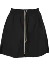 Rick Owens Elastic Waistband Swim Trunks In Black