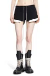 Rick Owens Fog Washed Charmeuse Boxer Shorts In Black