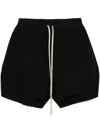 Rick Owens Elastic Waistband Swim Trunks In Black