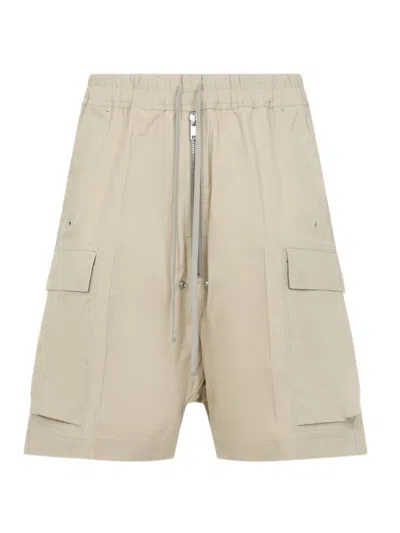 Rick Owens Shorts Cargobela In Neutral