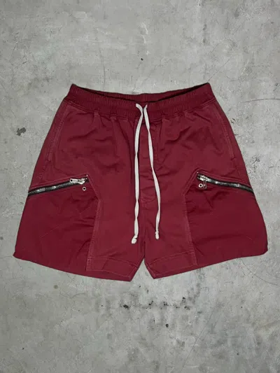 Pre-owned Rick Owens Shorts In Cherry Red