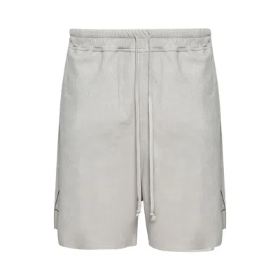 Pre-owned Rick Owens Shorts In Pelle - Boxers 'pearl' | Grey | Men's Size 52
