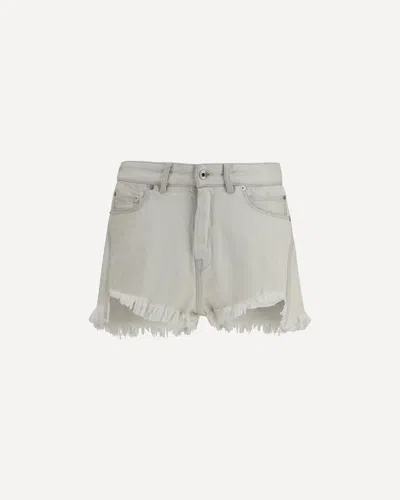 Rick Owens Shorts Temple Bias Cutoffs In Denim In Gray