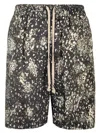Rick Owens Shorts With Japanese Print Trousers Black In Black