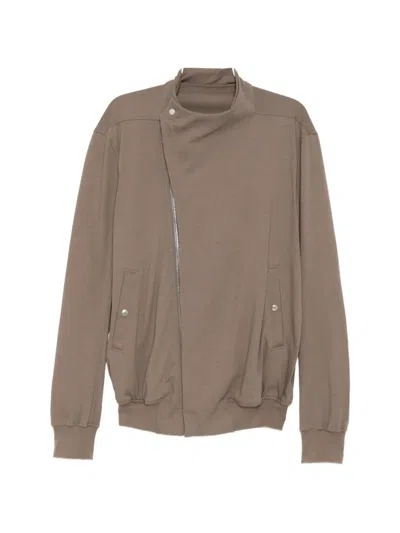 Rick Owens Shoulder Buttoned Jacket In Brown