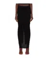 Rick Owens Shrimp Asymmetric Skirt In Black