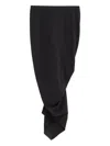 Rick Owens Shrimp Ruched Midi Skirt In Black