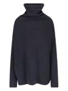 Rick Owens Shroud High Neck Sweater In Black