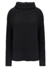 Rick Owens Oversized Ribbed Knit Sweater With Flared Hem