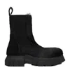 Rick Owens Side Paneled Chelsea Boots In Black