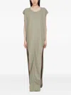Rick Owens Side-split Sleeveless Maxi Dress In Green