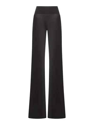 Rick Owens High Waist Wide Leg Tailored Trousers In Black