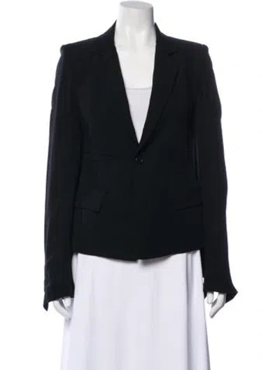 Pre-owned Rick Owens Silk Blazer In Black