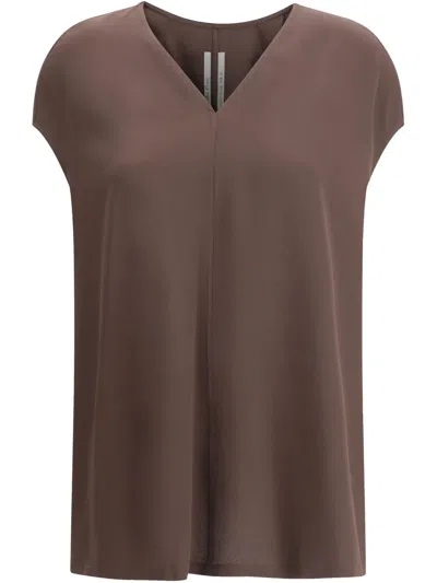 Rick Owens Dylan Top Clothing In Brown